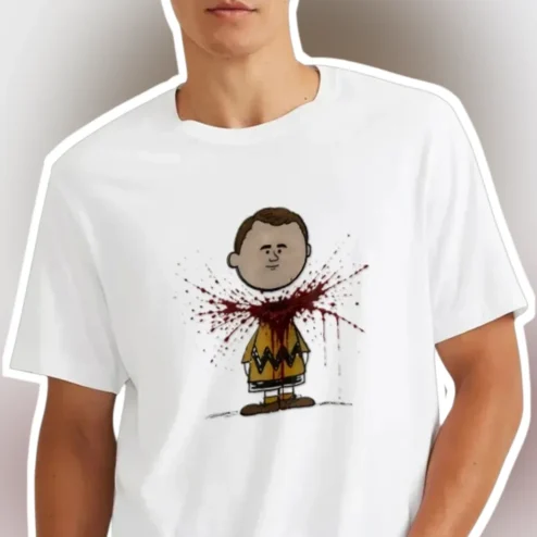 Charlie Brown Horror Parody Graphic Tee Scary Peanuts Slasher Movie Shirt