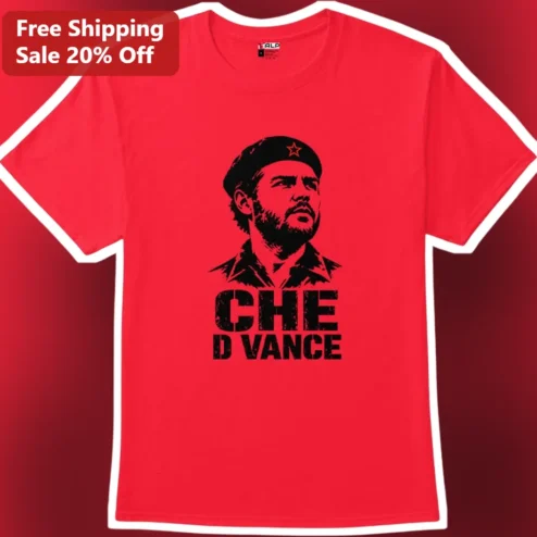 Che D Vance Tee Political Parody JD Vance Che Guevara Mashup Graphic Shirt