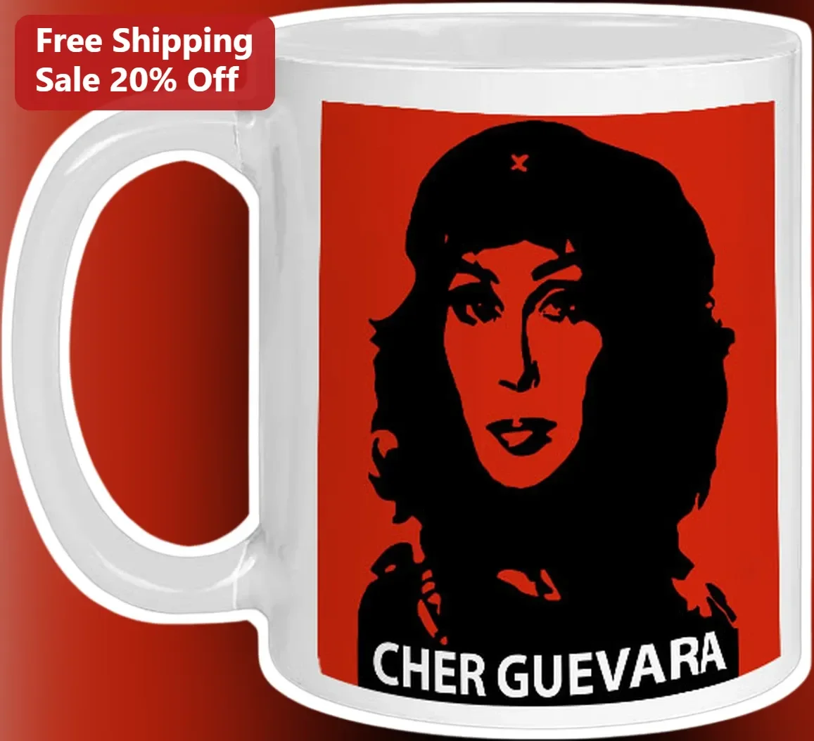 Cher Guevara Mug Pop Art Parody Ceramic Coffee Cup for Cher Fans