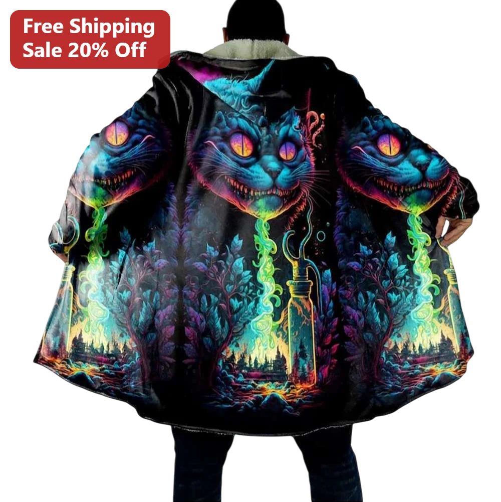 Cheshire Cat Hooded Blanket Glow in the Dark Alice in Wonderland Wearable