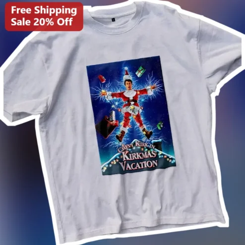 Chev Kirk in Kirkmas Vacation Tee Charlie Kirk Christmas Parody Graphic Shirt Holiday Humor Gift