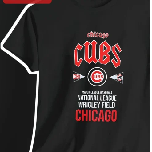 Chicago Cubs Major League Baseball National League Wrigley Field Vintage Graphic Tee