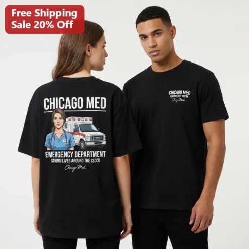 Chicago Med Emergency Department Tee Saving Lives Around the Clock Emergency Crew Shirt Vintage Medical Drama Gift for Nurse