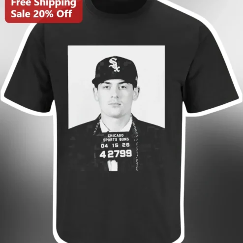 Chicago Sports Bums Tee Funny Mugshot Design Baseball Fan Shirt
