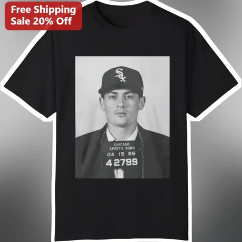 Chicago Sports Bums Tee Vintage Mugshot Graphic T-Shirt for Men Women