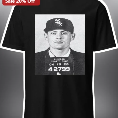 Chicago Sports Bums Tee Vintage Mugshot White Sox Humor Graphic Shirt