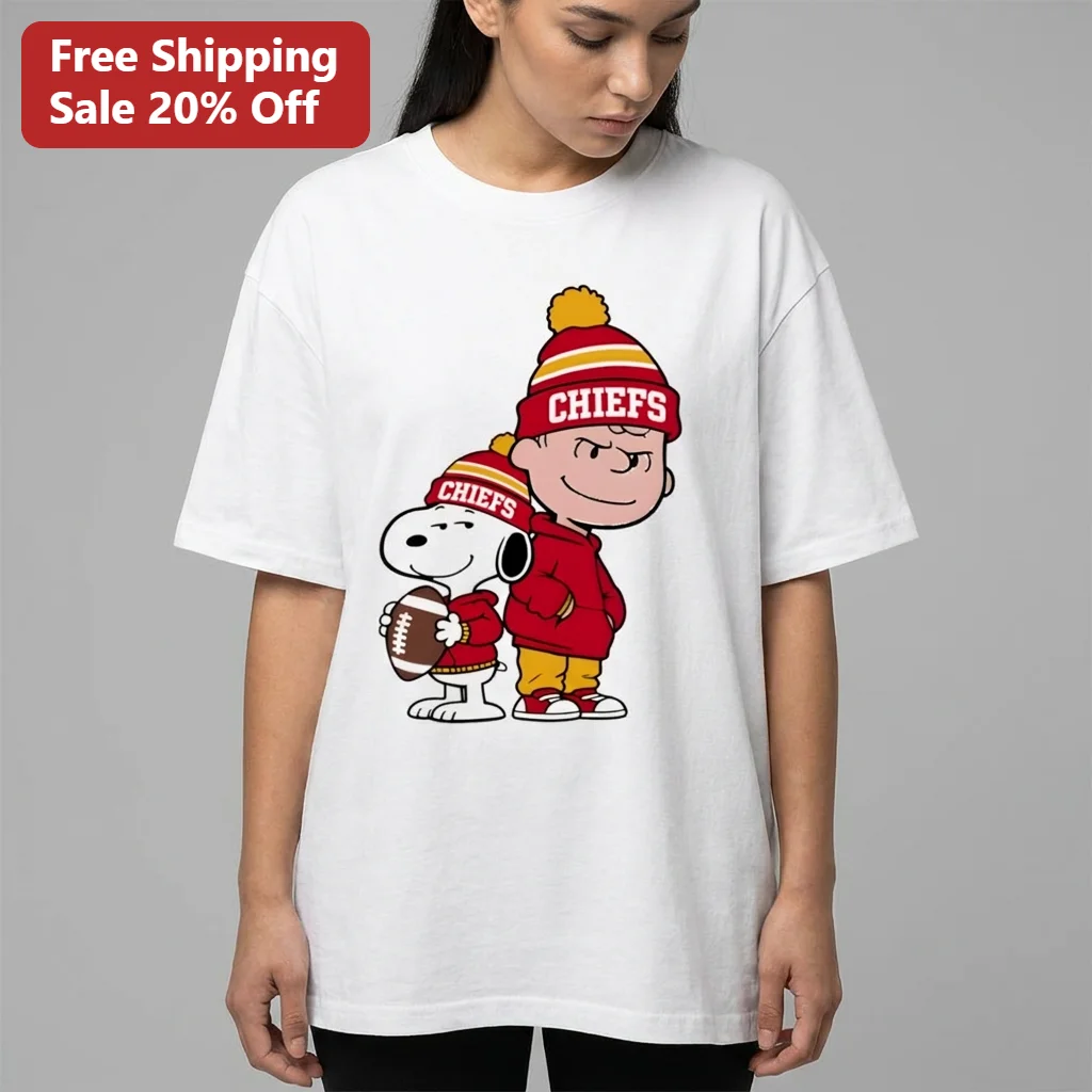 Chiefs Tee Snoopy and Charlie Brown Kansas City Retro Football Fan Gameday Shirt