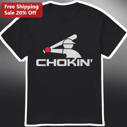 CHOKIN' Baseball Batter Tee Funny Vintage Style Graphic Shirt for Men