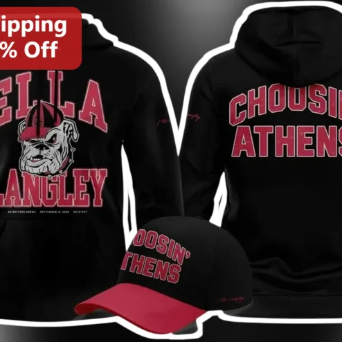 CHOUSIN' ATHENS Vintage Bulldog Mascot Hoodie UGA Georgia Bulldogs Fan Gift