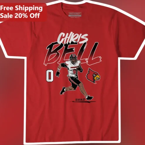 Chris Bell Louisville Cardinals Football Player Graphic Tee