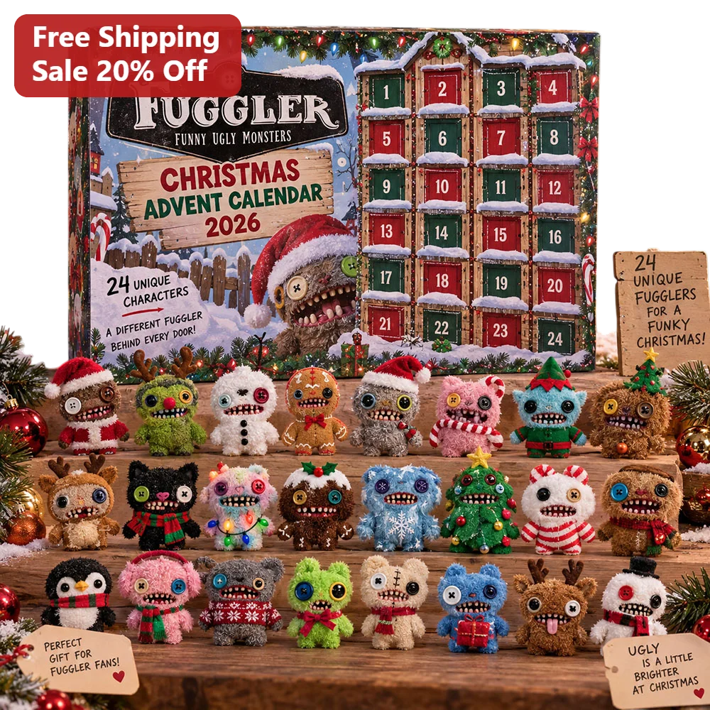 Christmas Advent Calendar 2026 Funny Ugly Monsters Fuggler Plush Toy Gift for Kids Adults