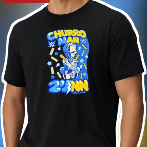 Churro Man Santos Escobar WWE Luchador Graphic Tee Funny Wrestling Gift