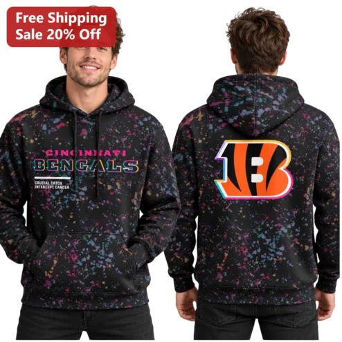 Cincinnati Bengals Crucial Catch Intercept Cancer Hoodie NFL Fan Gear