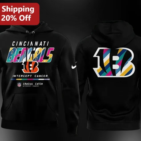 Cincinnati Bengals Intercept Cancer Crucial Catch Hoodie