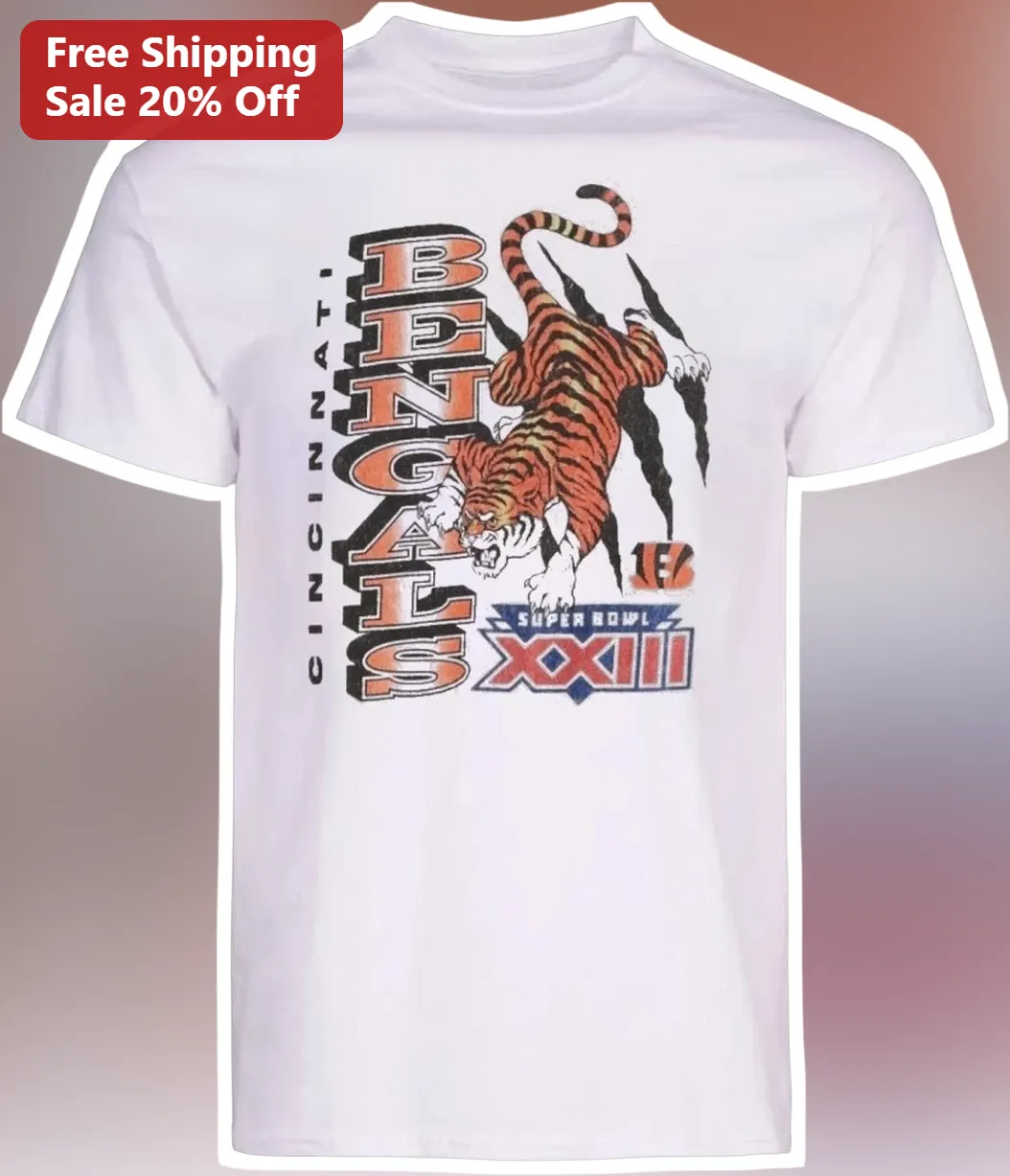 Cincinnati Bengals Super Bowl XXIII Vintage Retro Football Tee