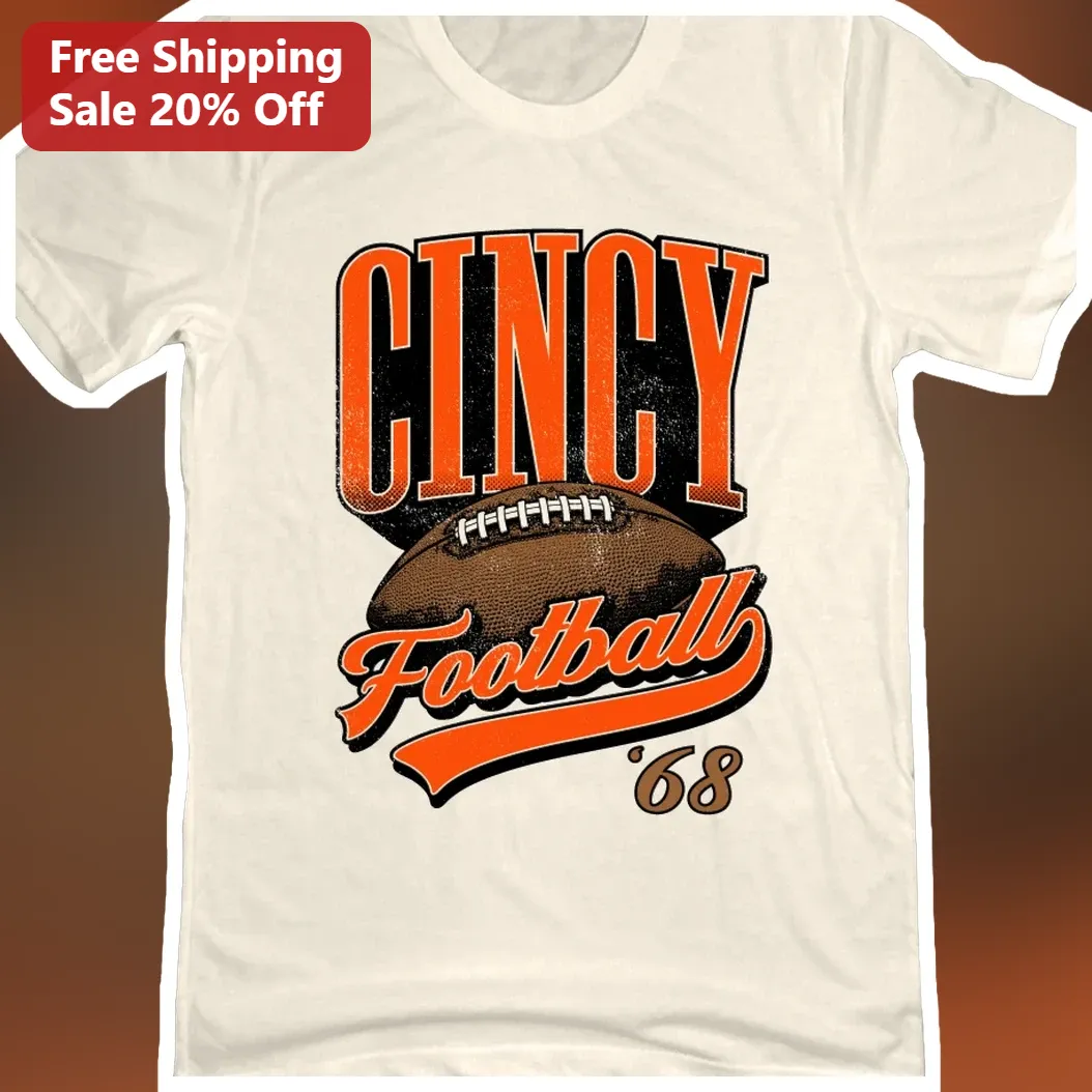 CINCY Football '68 Vintage Retro Cincinnati Bearcats Heritage Graphic Tee
