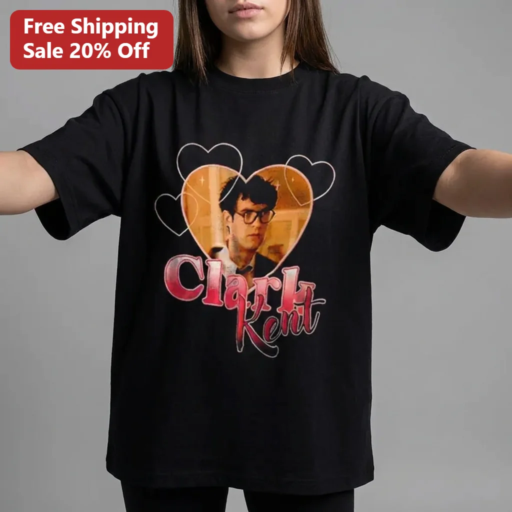 Clark Kent Tee Smallville Superman Vintage Y2K Heart Graphic Shirt Gift for Fans