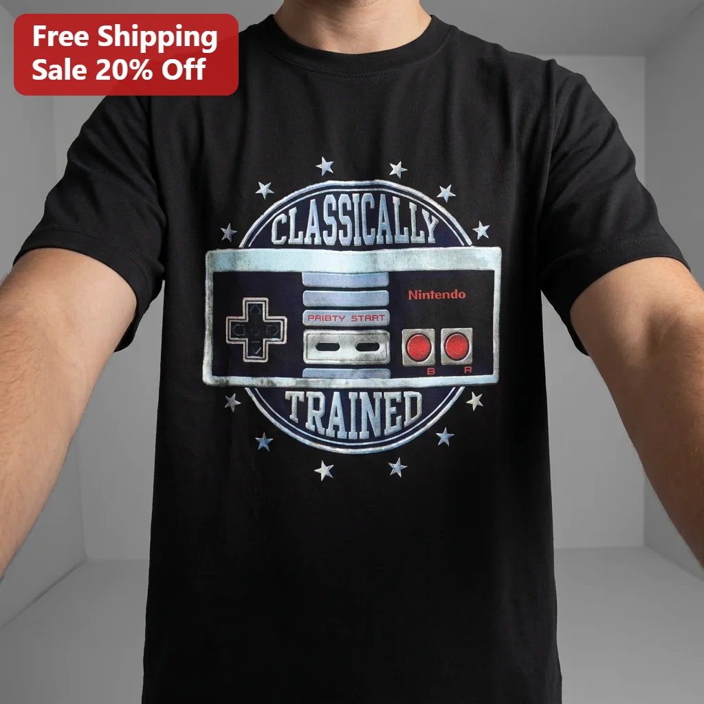 Classically Trained NES Controller Tee, Retro Video Game Gamer Gift for Men Women
