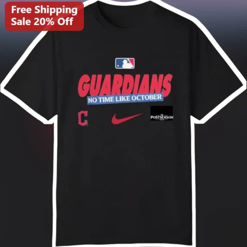Cleveland Guardians No Time Like October MLB Postseason Fan Gear Tee