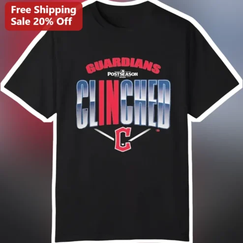 Cleveland Guardians Postseason Clinched Tee 2026 MLB Playoff Celebration Fan Gear