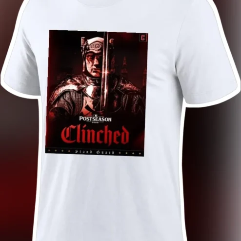 Cleveland Guardians Postseason Clinched Tee Sluggerrr Knight Mascot MLB Playoffs Shirt