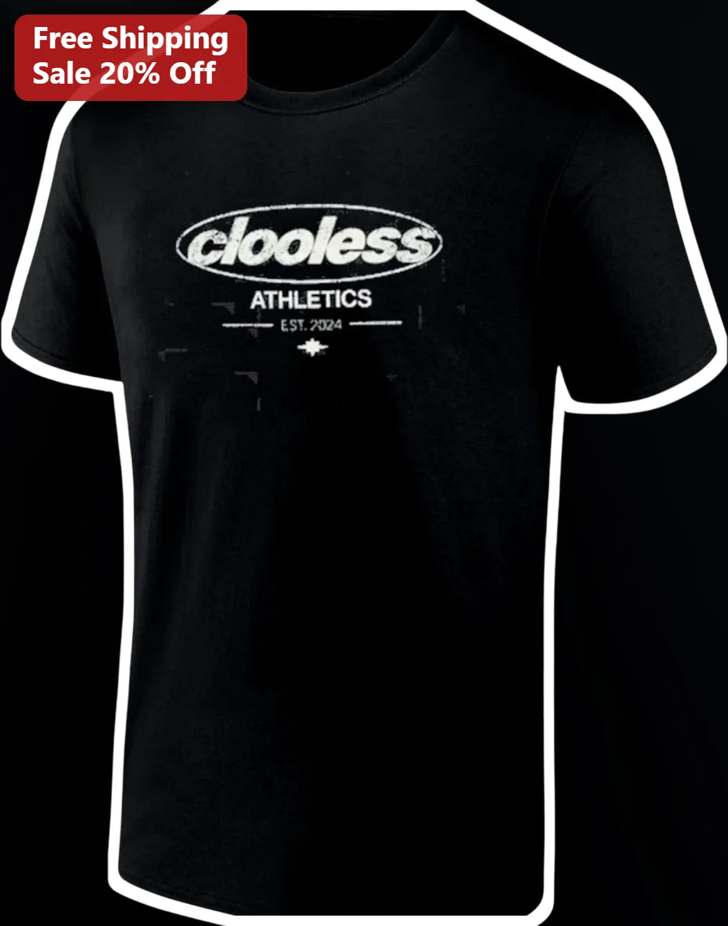 Clooless Athletics Est. 2024 Vintage Logo Graphic Tee