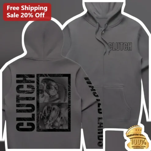 Clutch Basketball Hoodie Grey Zip Up Urban Streetwear Athletic Wear Gift for Men Women