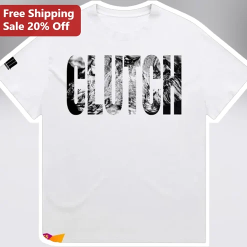 Clutch Tee Bold Block Letter Sports Motivation Graphic T-Shirt for Athletes Coaches Fans