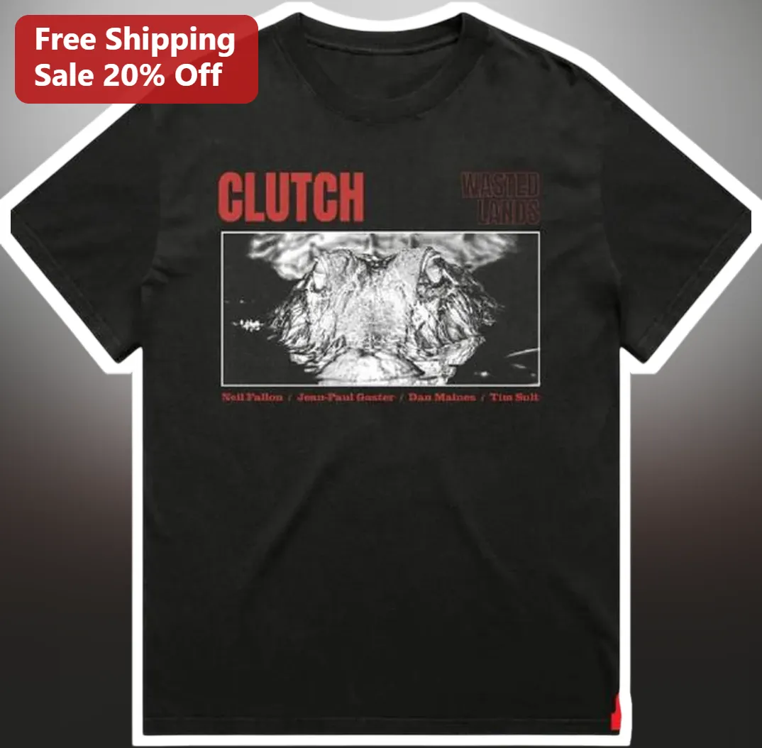 Clutch Wasted Lands Tee Rock Band Merch Graphic T-Shirt for Men Women