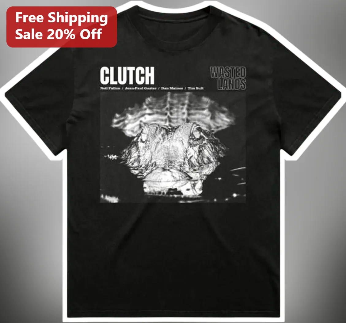 Clutch Wasted Lands Tee Stoner Rock Band Merch Graphic Shirt for Men Women