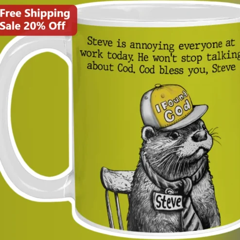 Cod Bless You Funny Coworker Mug Office Humor Gift for Programmer