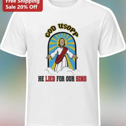 COD USOPP HE LIED FOR OUR SINS Graphic Tee One Piece Usopp Anime Shirt