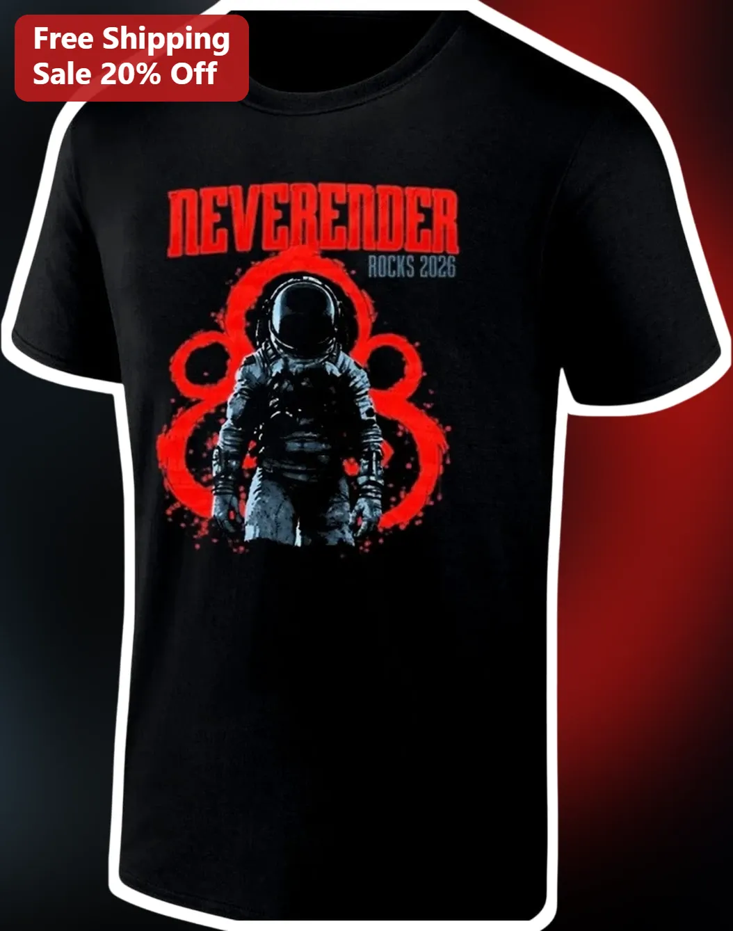 Coheed and Cambria Neverender Rocks 2026 Tee Red Rocks Amphitheatre Concert Merch