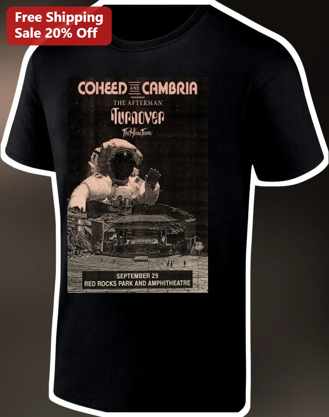 Coheed and Cambria Performing The Afterman Turnover Red Rocks Amphitheatre Tee