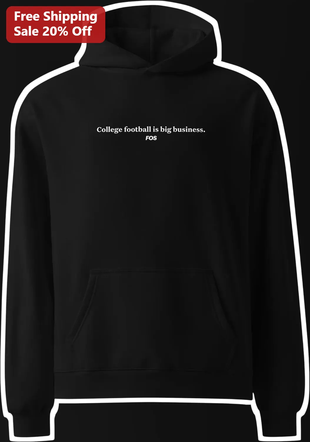 College Football Is Big Business Hoodie Game Day Fan Apparel for Students Alumni