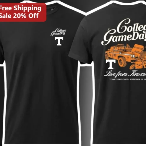 College GameDay Live from Knoxville Texas vs Tennessee September 26 2026 Tee