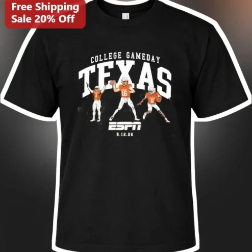 College GameDay Texas Tee Vintage Football Players Graphic Shirt for Men Women