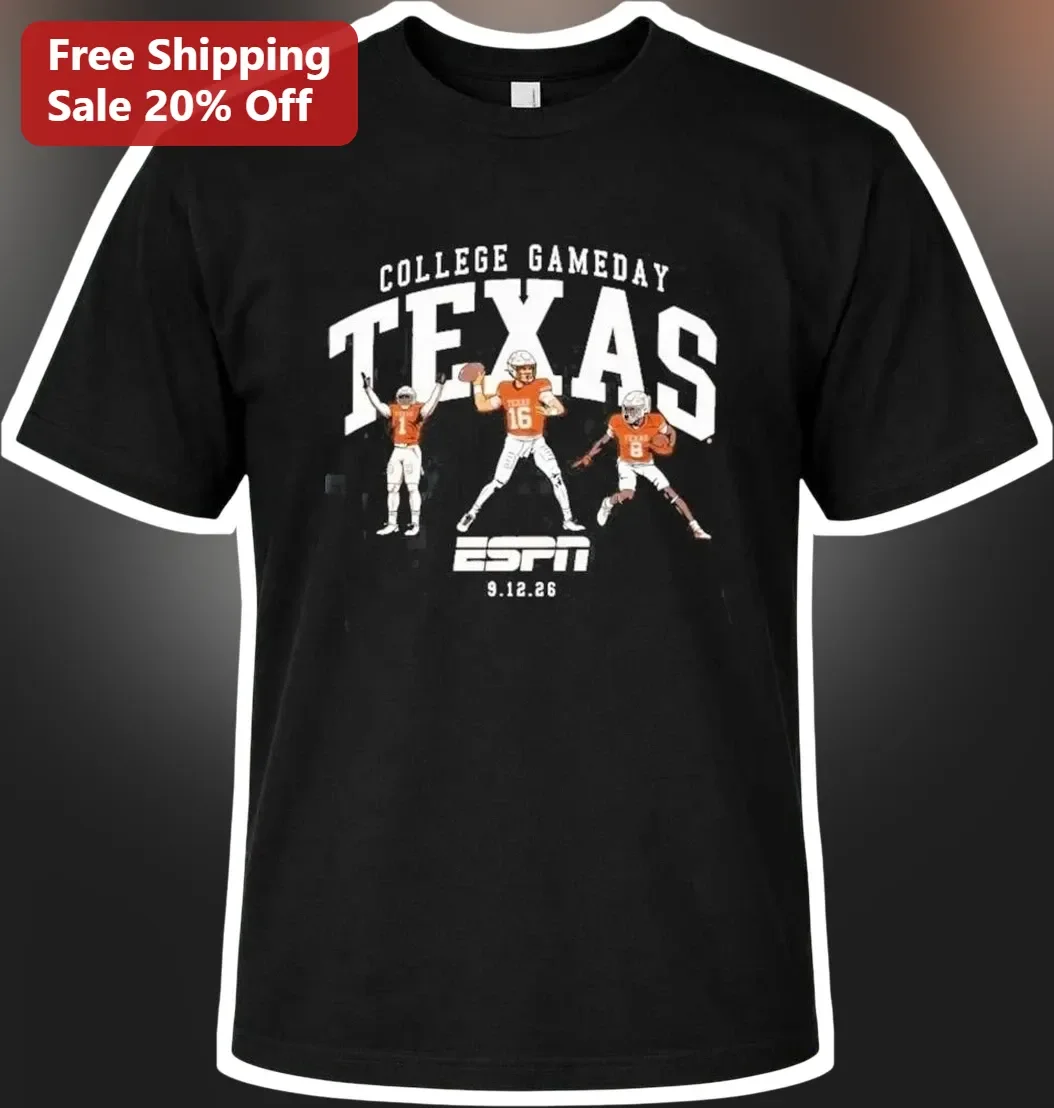 College GameDay Texas Tee Vintage Football Players Graphic Shirt for Men Women