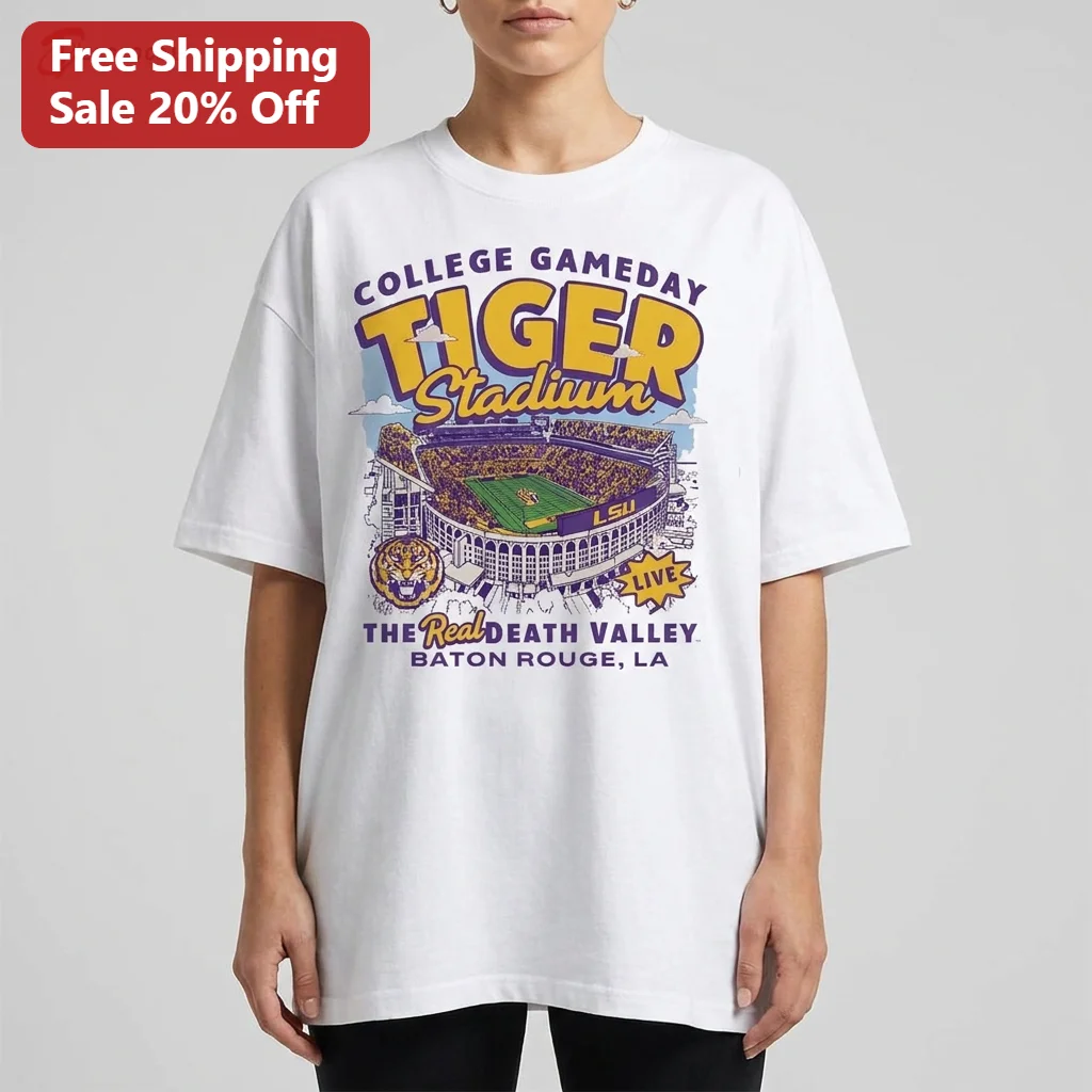 College Gameday Tiger Stadium Death Valley Tee, Baton Rouge LSU Football Game Day Graphic Shirt