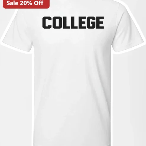College Minimalist Graphic Tee Vintage Collegiate Style Shirt for Students and Graduates