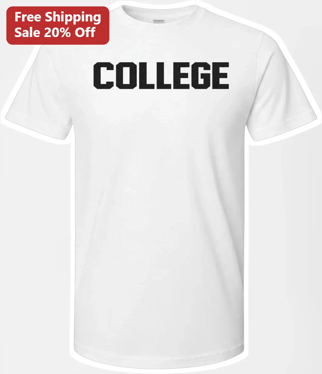 College Minimalist Graphic Tee Vintage Collegiate Style Shirt for Students and Graduates
