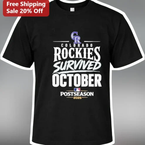 Colorado Rockies Survived October Postseason 2025 Tee Baseball Fan Gift