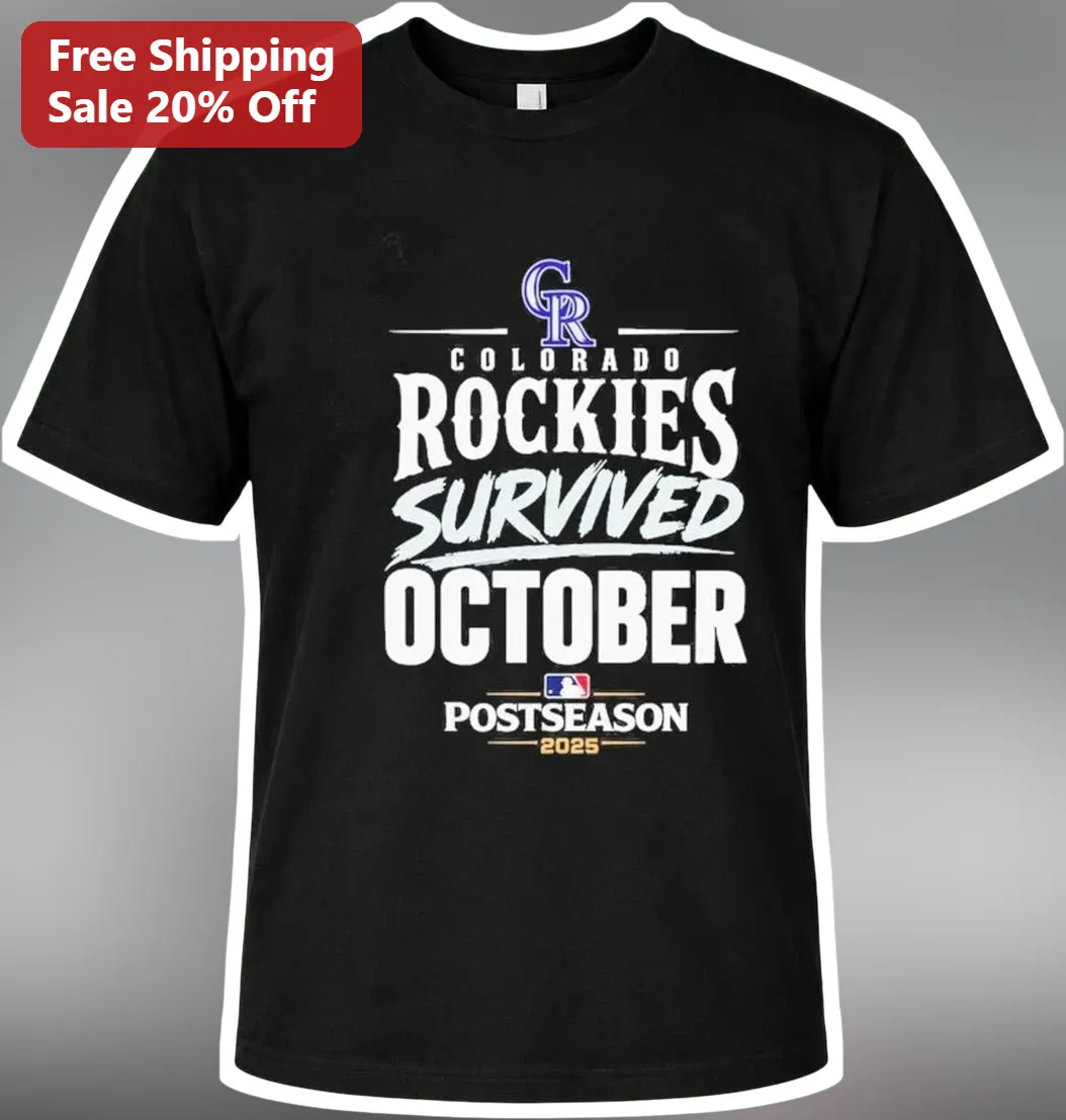 Colorado Rockies Survived October Postseason 2025 Tee Baseball Fan Gift