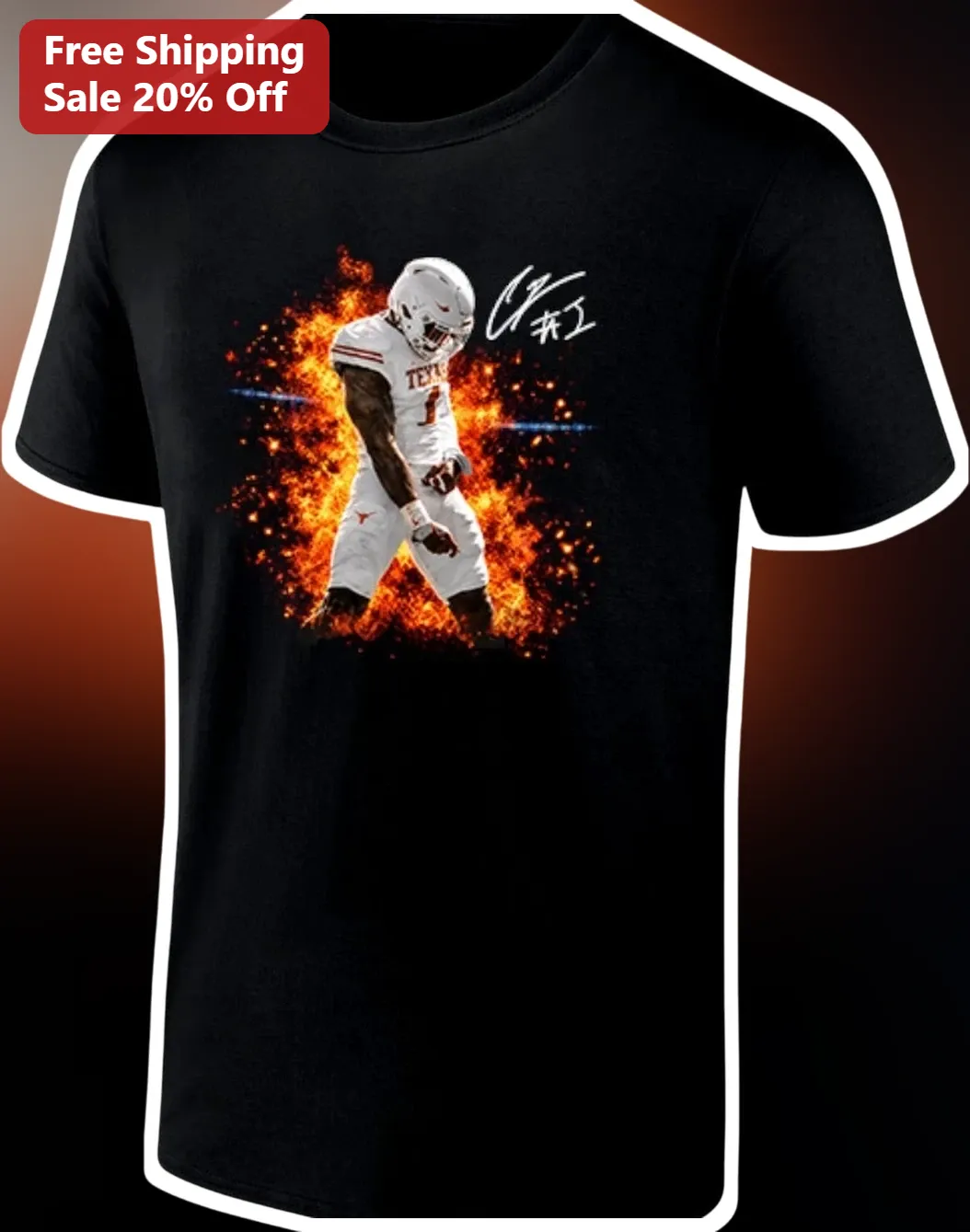 Colt McCoy Texas Longhorns QB Signature Graphic Tee