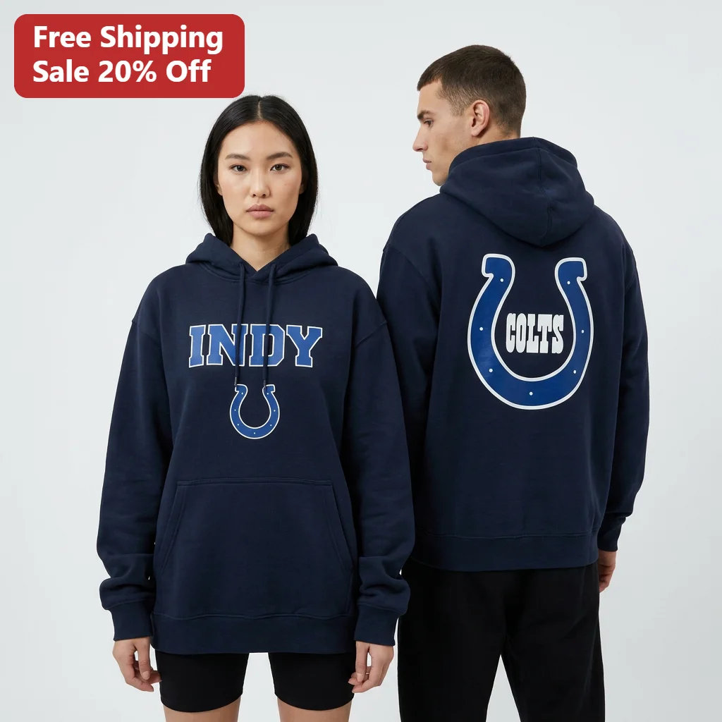Colts Hoodie, Indianapolis Football Fan Pullover, INDY Colts Gift for Men Women Game Day