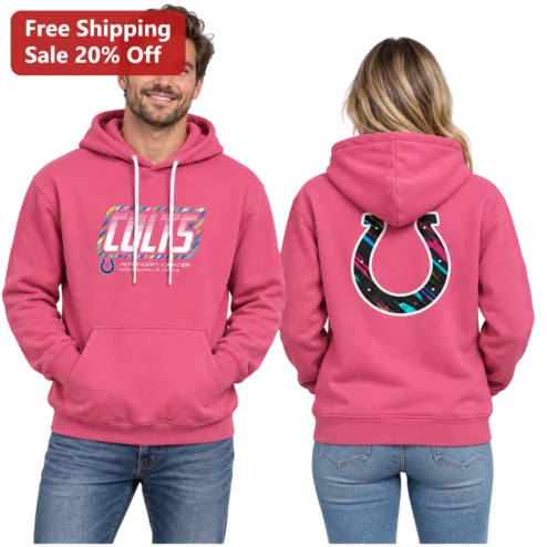 Colts Intercept Cancer Hoodie NFL Crucial Catch Awareness Pink Pullover