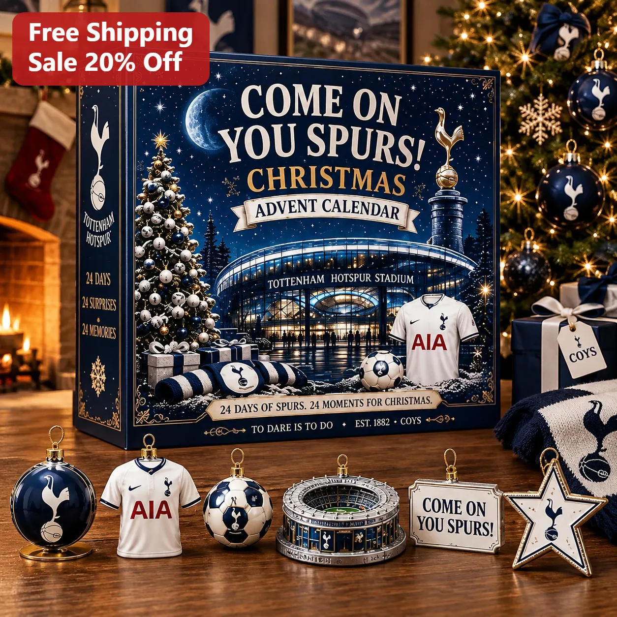 Come On You Spurs To Dare Is To Do Ornament Tottenham Hotspur COYS Football Fan Christmas Gift