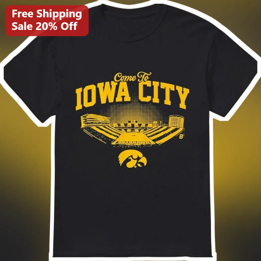 Come To IOWA CITY Tee Vintage Kinnick Stadium Hawkeyes Graphic Shirt for University of Iowa Fans Alumni