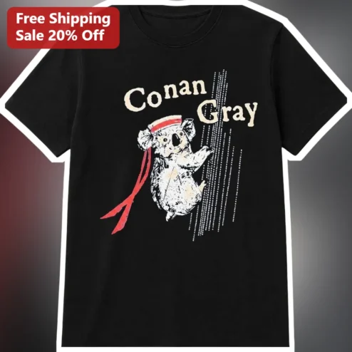 Conan Gray Tee Wishbone Tour Merch Vintage Koala Graphic T-Shirt for Fans