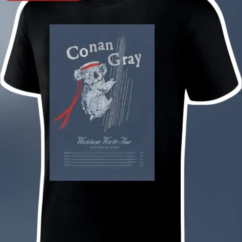 Conan Gray Wishbone World Tour Australia 2026 Vintage Koala Graphic Tee
